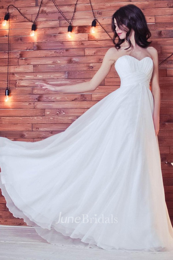 Empire Straps Empire Chiffon Wedding Dress June Bridals 7857